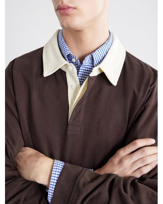 FRAME Red Cotton-Jersey Polo Shirt for men
