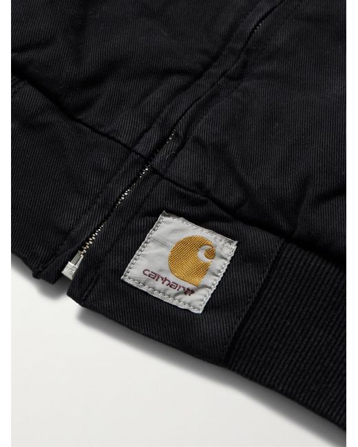 Carhartt Black Og Santa Fe Padded Lyocell-Blend Twill Jacket for men