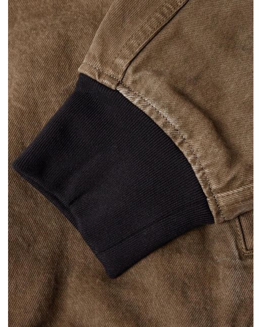 Givenchy Brown Reversible Logo-print Denim And Shell Bomber Jacket for men