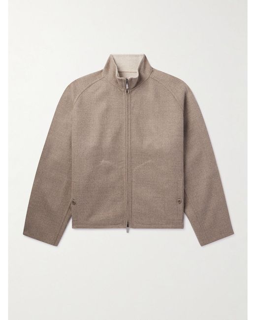STÒFFA Natural Reversible Brushed-Wool Jacket for men