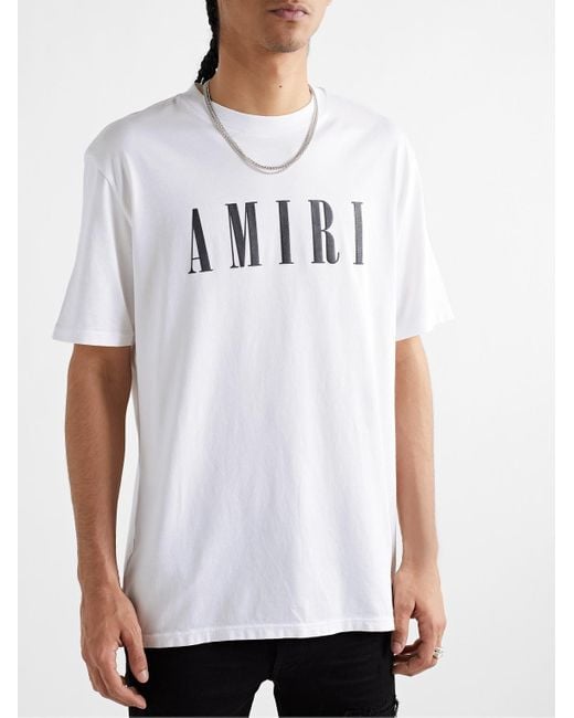 Amiri White T-Shirt With Logo for men