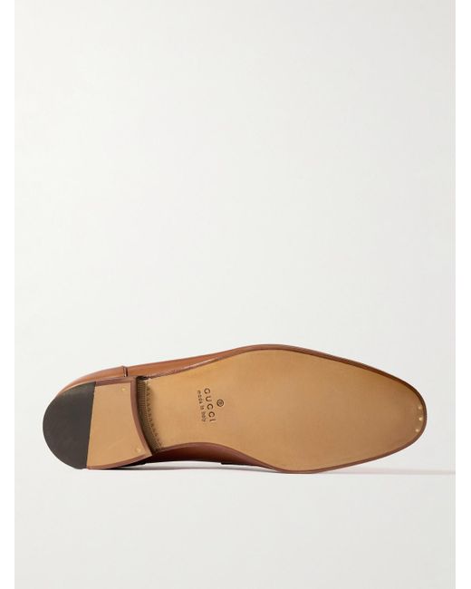 Gucci Jordaan Loafers aus Leder mit "Horsebit"-Detail in Brown für Herren