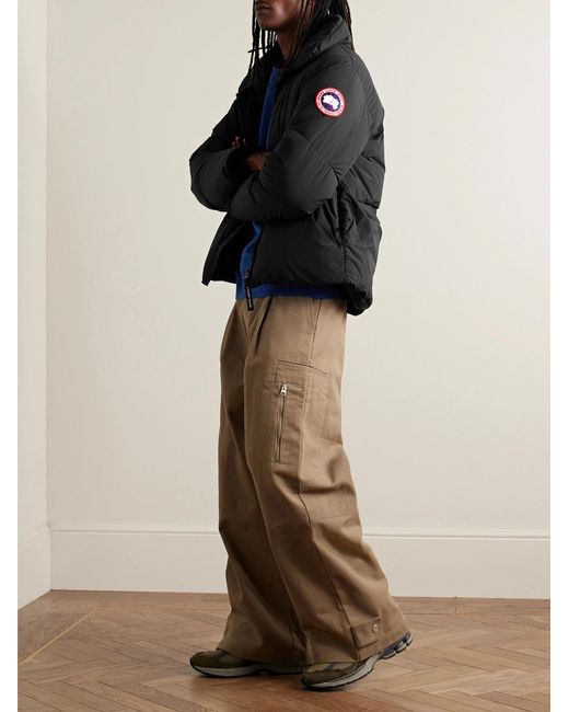 Canada Goose Black Lawrence Logo-appliquéd Quilted Enduraluxe® Hooded Down Jacket for men