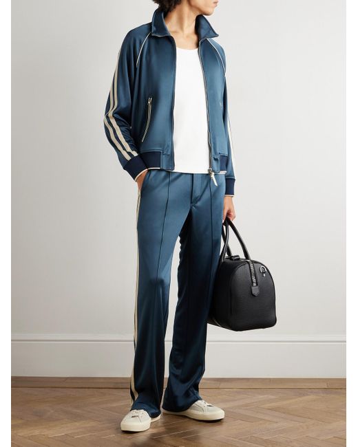 Tom Ford Blue Striped Tech-jersey Track Jacket for men