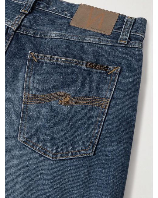 Nudie Jeans Blue Steady Eddie Ii Slim-Fit Straight-Leg Organic Jeans for men