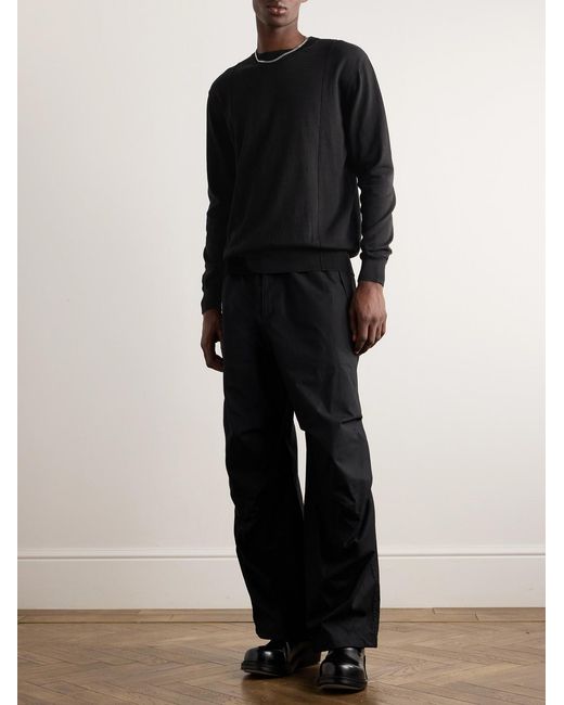 Jil Sander Black Cotton Sweater for men