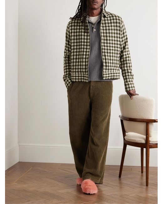 The Elder Statesman Black Decon Gingham Cashmere Jacket for men