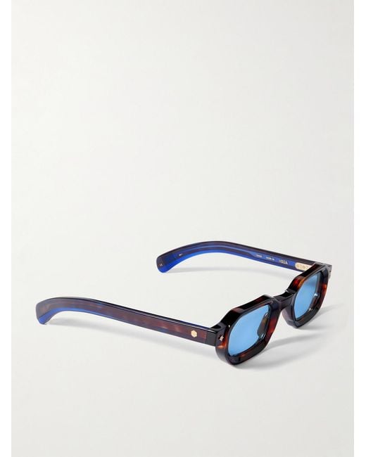 sato Blue Vega Ad-1 Square-frame Tortoiseshell Acetate Sunglasses for men