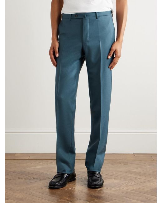 Slowear Blue Slim-Fit Wool And Cashmere-Blend Twill Suit Trousers for men