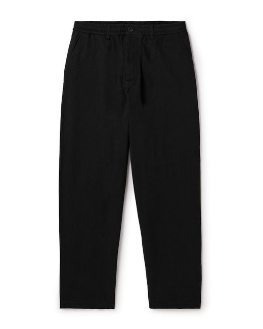 Universal Works Black Tapered Cotton-twill Trousers for men