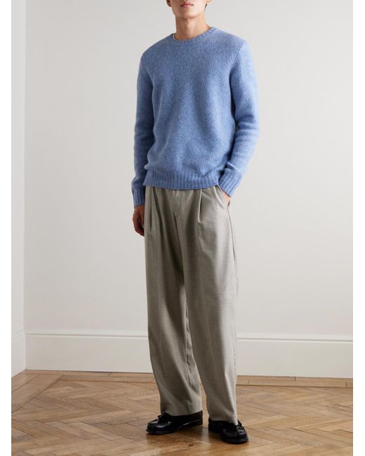 NN07 Gray Kay Straight-leg Pleated Woven Trousers for men