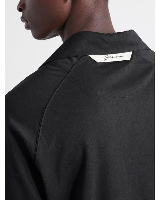 Jacquemus Black La Chemise Jean Atelier Camp-Collar Jersey Shirt for men
