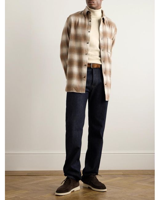 Loro Piana Natural Slim-Fit Baby Cashmere Rollneck Sweater for men