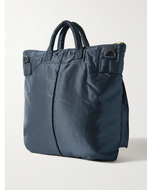 Porter-Yoshida and Co Blue Tanker Helmet Nylon-Twill Tote Bag for men