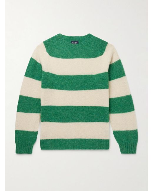 Him Pullover di Drake's in Green da Uomo