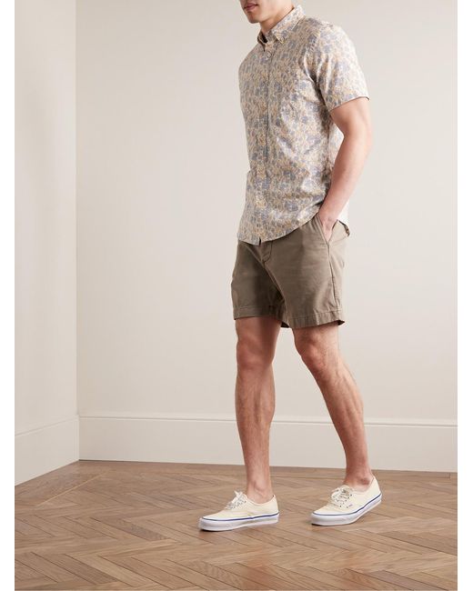 Faherty Brand Natural Breeze Slim-Fit Floral-Print Hemp-Blend Shirt for men