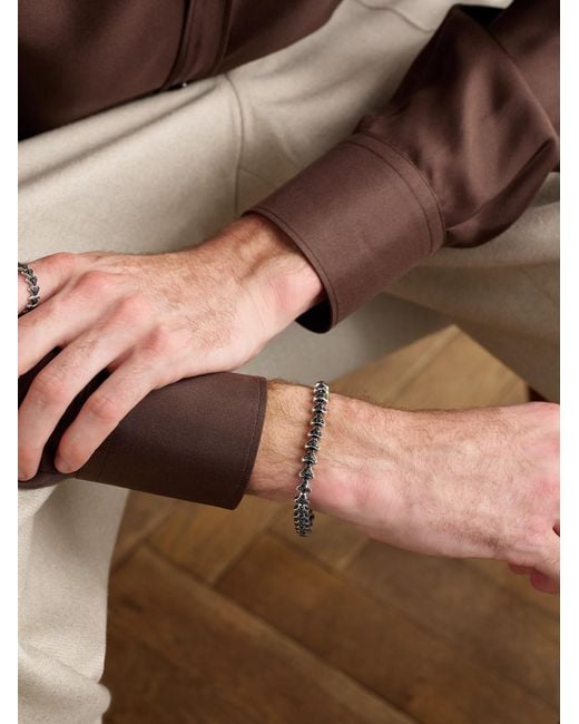 David Yurman Black Armory Sterling Silver Diamond Bracelet for men