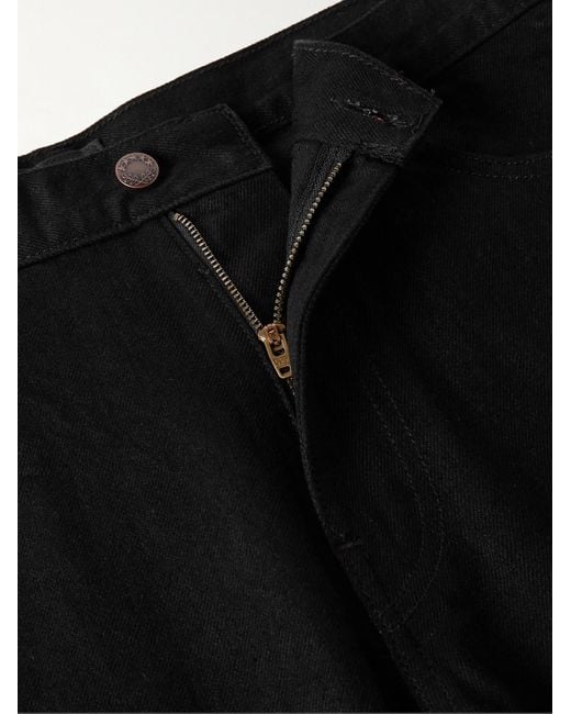 Noah NYC Gerade geschnittene Jeans aus Selvedge Denim in Black für Herren