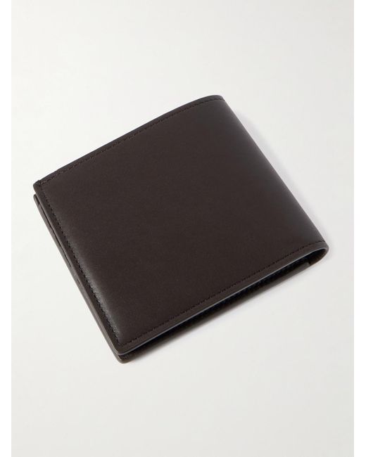 Brunello Cucinelli Black Logo-debossed Leather Wallet for men
