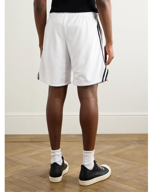 GALLERY DEPT. White Venice Court Wide-Leg Logo-Print Webbing-Trimmed Mesh Shorts for men