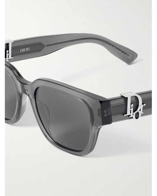 Dior Gray Dior Oblique S1i Square Acetate Sunglasses for men
