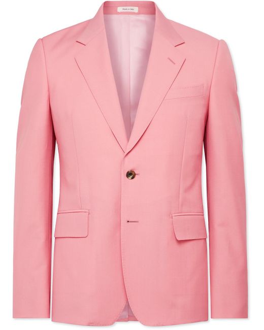 Alexander McQueen Revere Slim-fit Wool And Mohair-blend Suit Jacket in ...