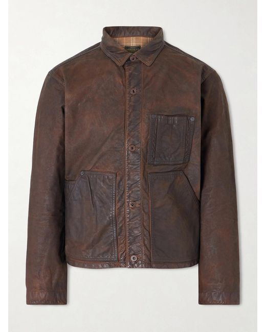 RRL Brown Leather Jacket for men