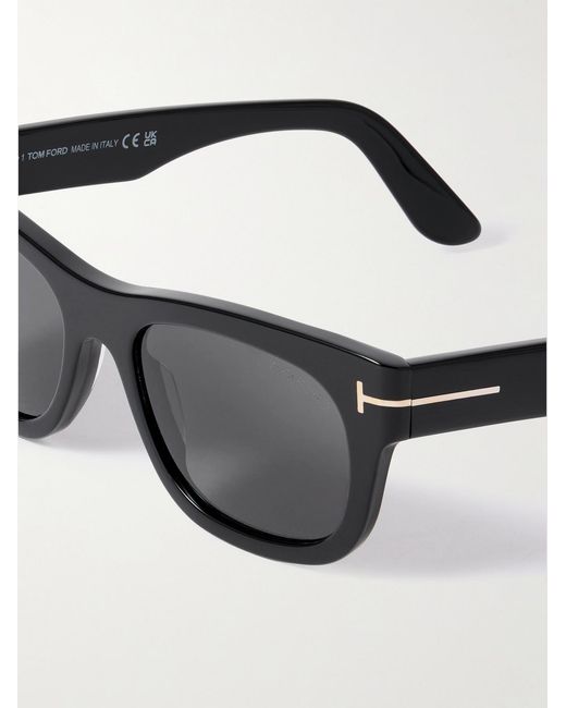 Tom Ford Black Marshall Rectangular-Frame Acetate Sunglasses for men