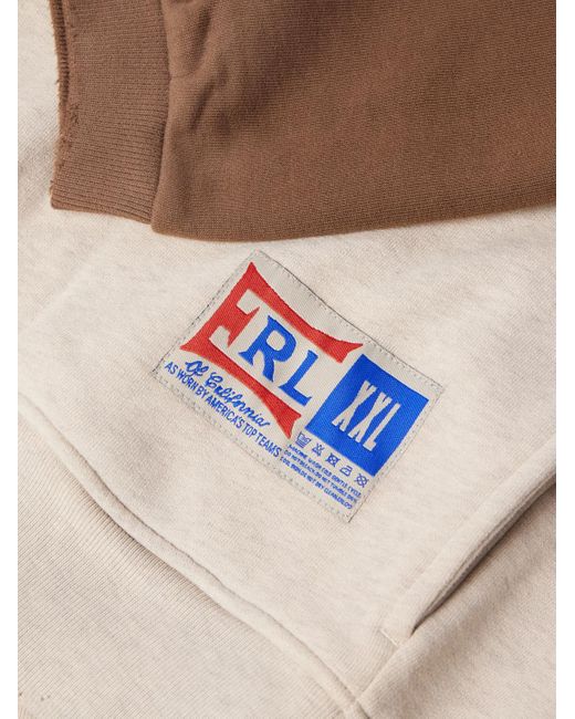 ERL Natural Distressed Two-Tone Jersey Hoodie for men