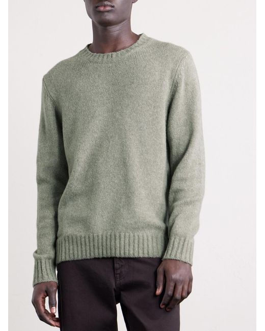 Lee 6598 Merino Wool-Blend Sweater di NN07 in Green da Uomo