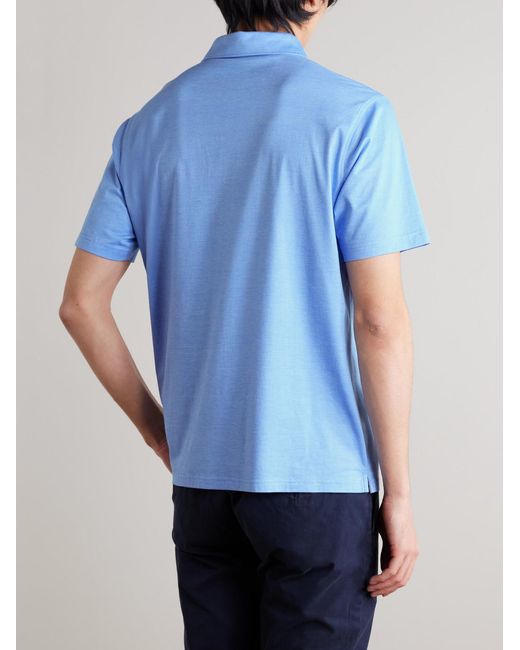 Peter Millar Blue Excursionist Stretch-cotton And Modal-blend Polo Shirt for men