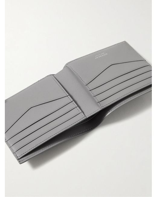 Givenchy Gray Appliquéd Logo-embossed Leather Billfold Wallet for men