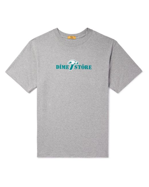 Dime Gray Reno Logo-print Cotton-jersey T-shirt for men