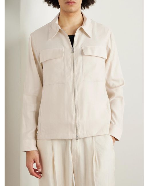 NN07 Natural Alban 1808 Lenzing Ecovero And Linen-Blend Jacket for men
