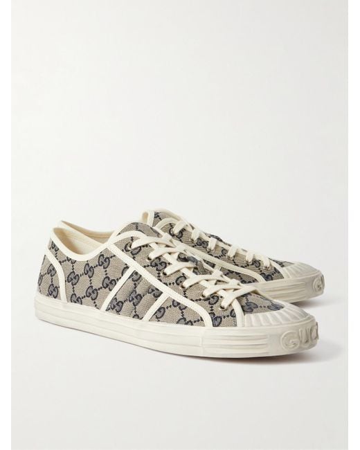 Sneakers in tela con monogramma Julio di Gucci in White da Uomo