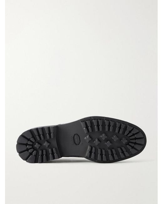Mr P. Black Leather Brogues for men