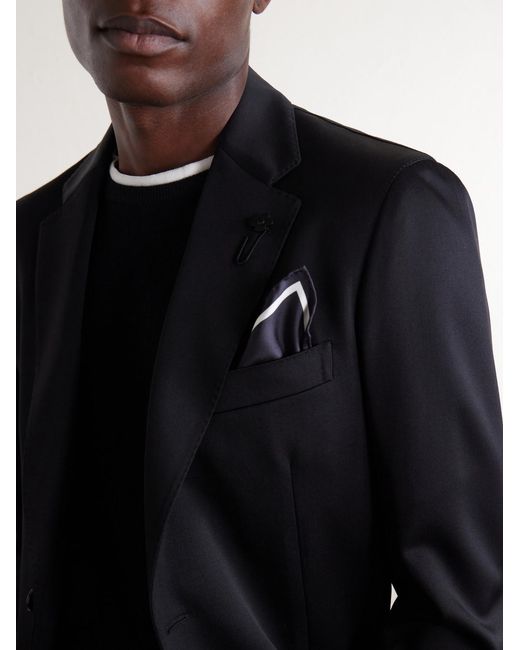 Lardini Black Wool-gabardine Suit Jacket for men