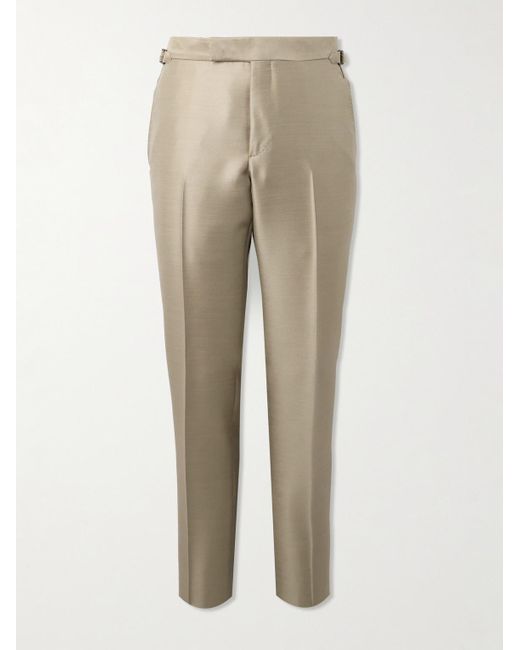 Pantaloni A Gamba Dritta di Tom Ford in Natural da Uomo