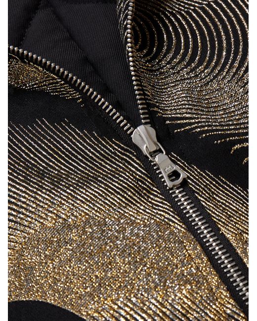 Dries Van Noten Black Glittered Jersey Bomber Jacket for men