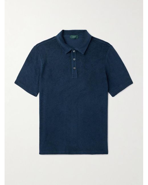 Incotex Blue Zanone Cotton-terry Polo-shirt for men