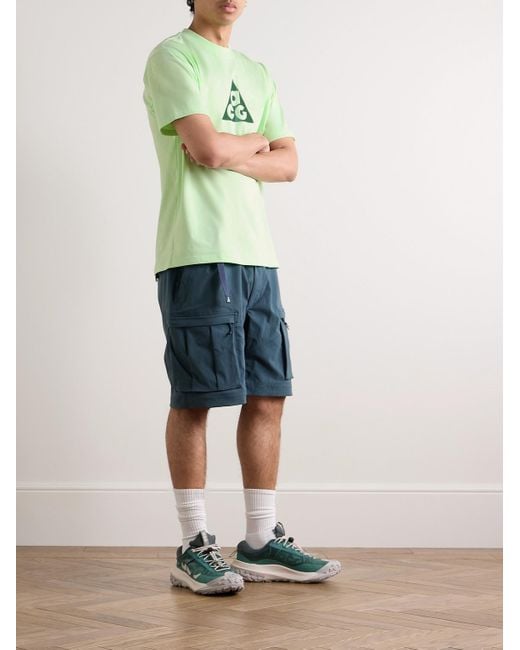 Nike Green Acg Logo-print Dri-fit T-shirt for men