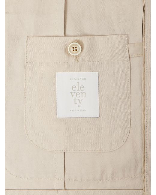 Eleventy Natural Lyocell And Linen-blend Suit Jacket for men
