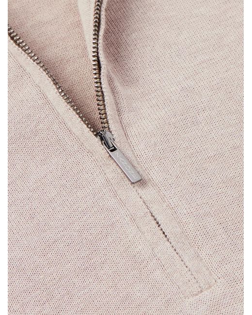 Slowear Natural Zanone Slim-fit Cotton Zip-up Sweater for men
