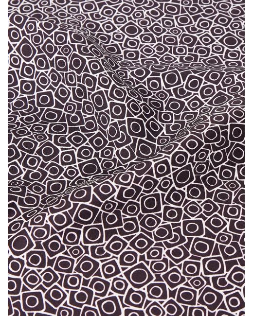 Charvet Purple Printed Silk-Voile Scarf for men