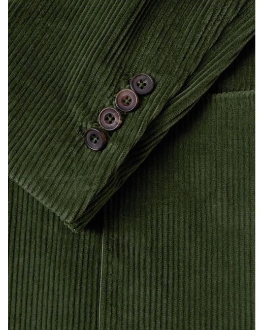 Rubinacci Green Db6 Double-breasted Cotton-corduroy Suit Jacket for men