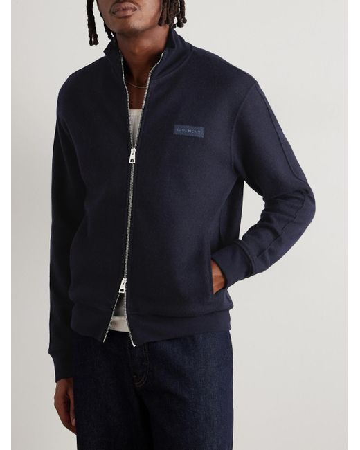 Givenchy Jacke aus einer Wollmischung mit Logoapplikation in Blue für Herren