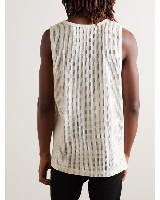 Sunspel Natural Knitted Cotton-mesh Vest for men