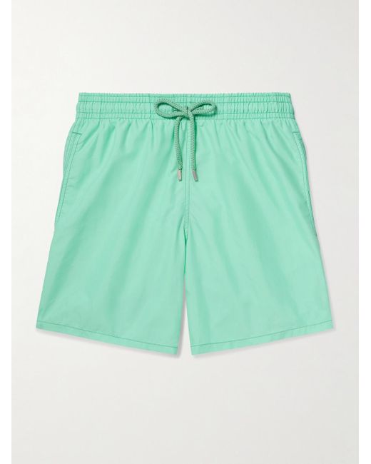 Vilebrequin Green Moorea Straight-Leg Mid-Length Econyl Swim Shorts for men