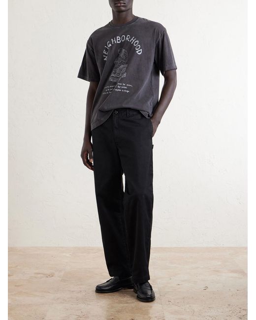 Neighborhood Blue Straight-Leg Cotton Chinos for men