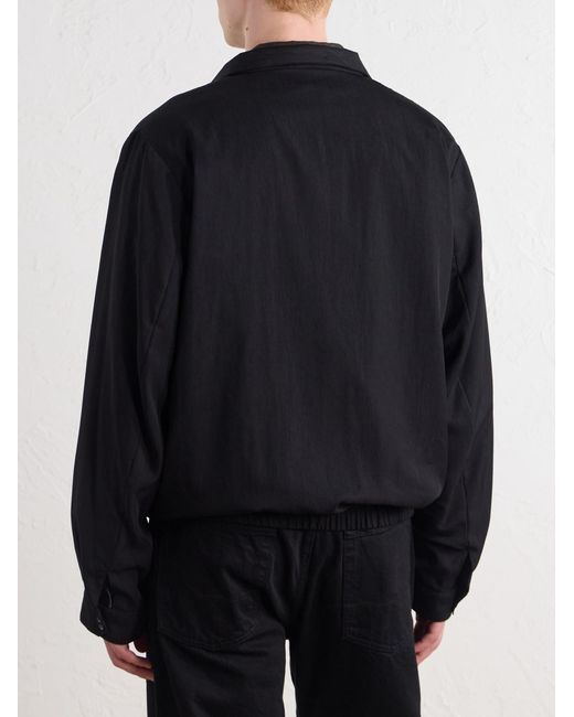 Our Legacy Black Casino Tencel Lyocell-Blend Twill Blouson Jacket for men
